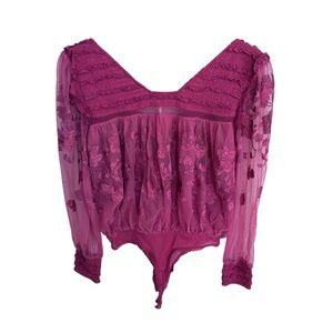 Free People Lace Body Suit XS